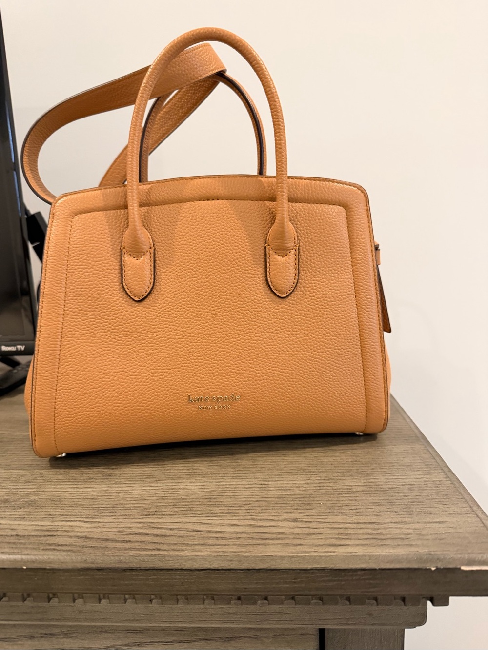 kate spade Caramel/Tan Pebbled Leather Satchel